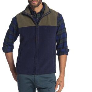 Brooks Brothers Colorblock Polar Fleece Zip Vest